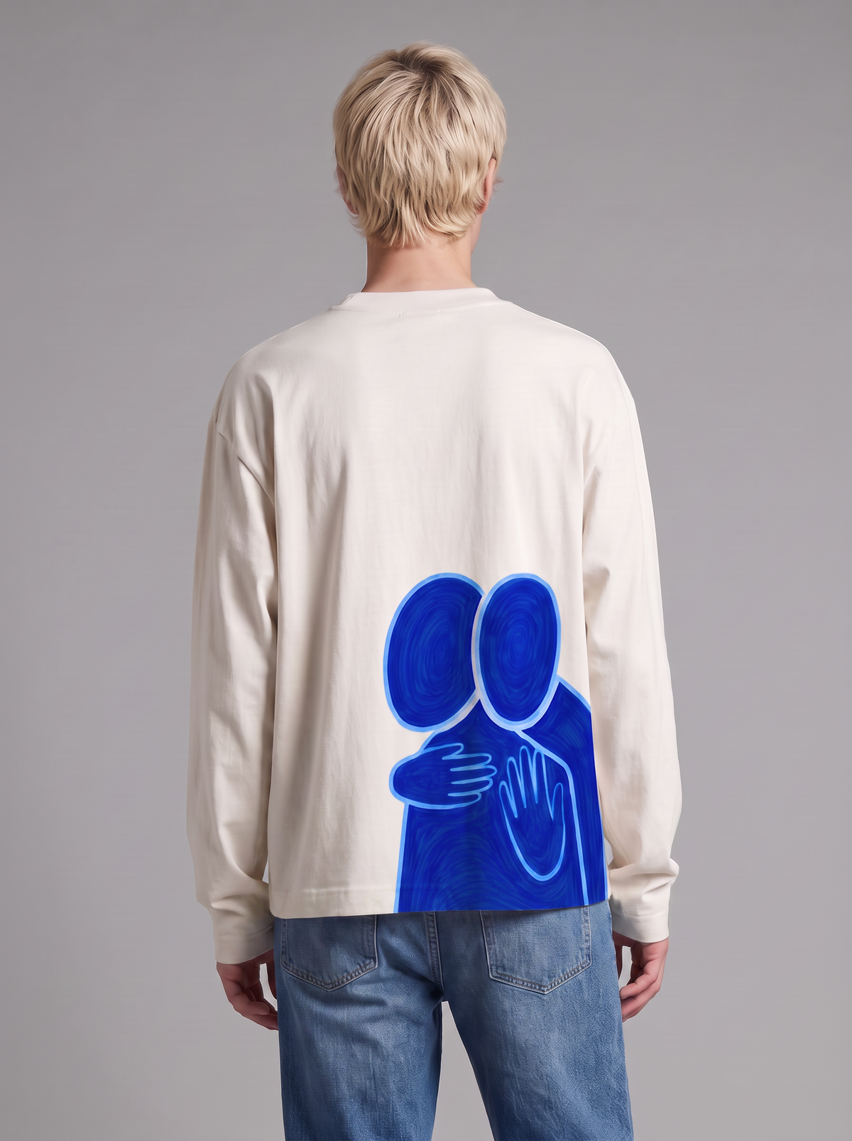 Art broken white Longsleeve Timeless — back