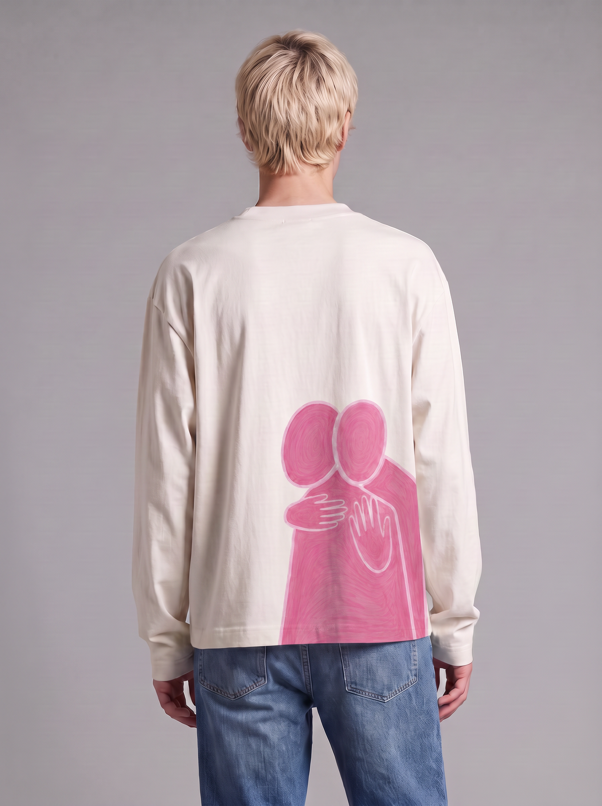 Art Roze Longsleeve White — back